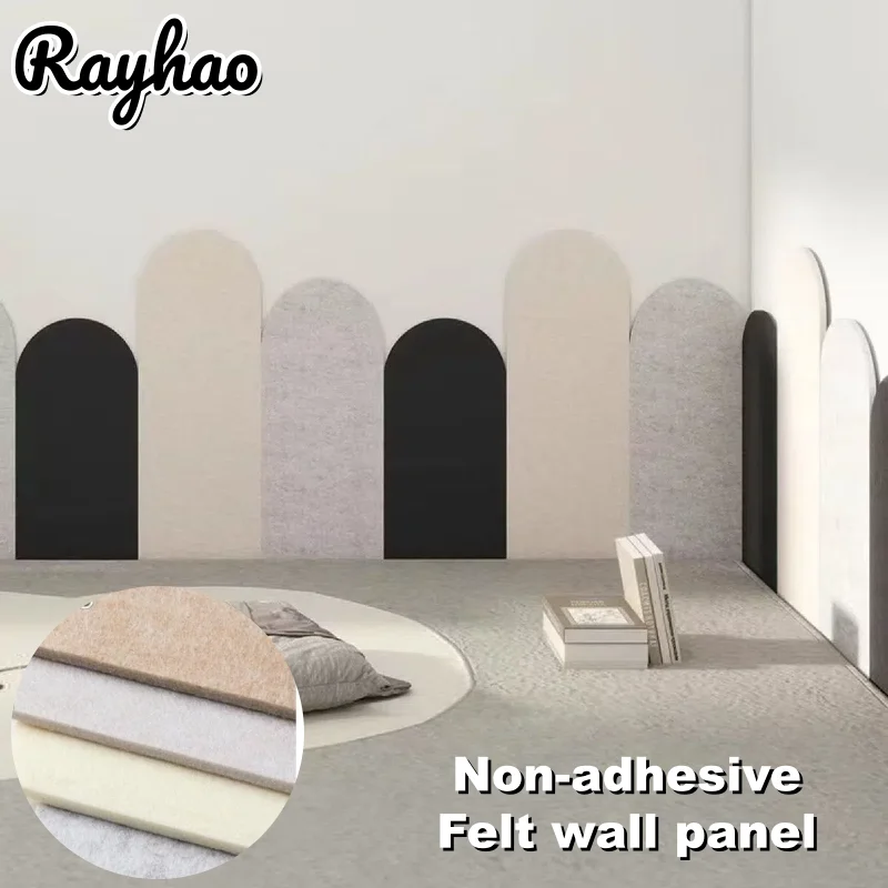 

Thickened Encrypted Cuttable Soundproof Felt Wall Panels Non-adhesive Felt Wallboard for Bedside Background Wall Decoration