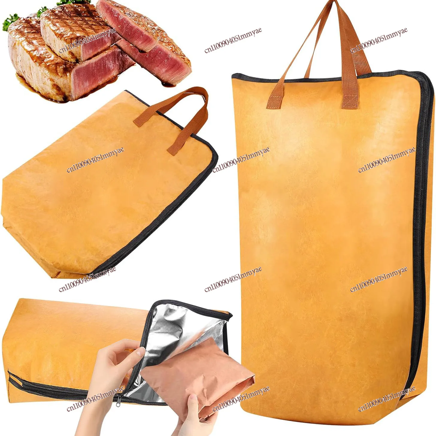 

Special Thermal Insulation Bag for Barbecue, Large-capacity Oil-proof Aluminum Foil Baking Steak Portable Thermal Insulation Bag