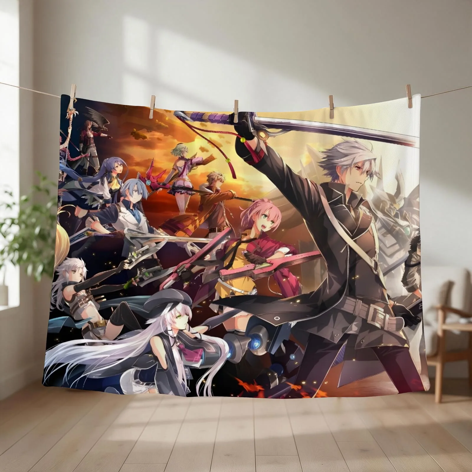 Legend of Heroes - Trails of Cold Steel Throw Blanket couch cozy soft plush fuzzy picnic outdoor blanket