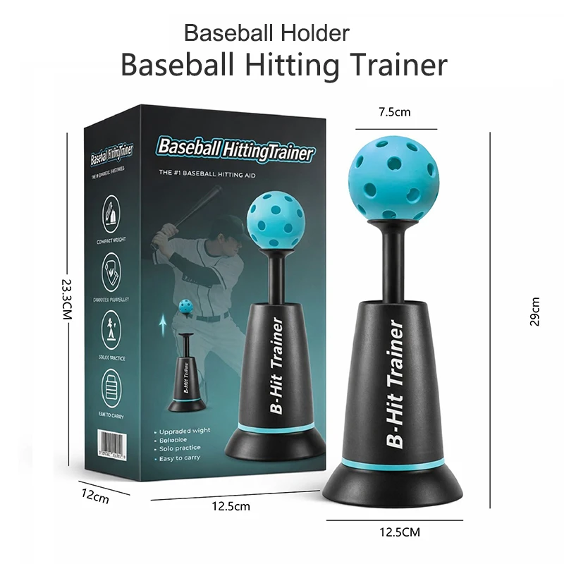 2026 New Sports Tee Popper Baseball Batting Traine Pitching Machine with 3 Plastic Balls  Player Durability Premium Equipment
