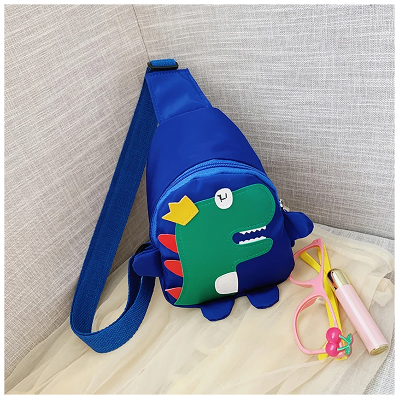 New Children’s Shoulder Bags Cute Cartoon Dinosaur Waist Bag for Boy Girl Adjustable Chest Crossbody Bags Phone Pouch