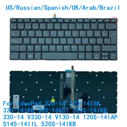 US RU SP UK AR BR Backlit Keyboard For Lenovo IdeaPad 320-14 320-14ISK 320-14IKB 320-14AST 320S-14IKB 330-14 V330-14 V130-14 120