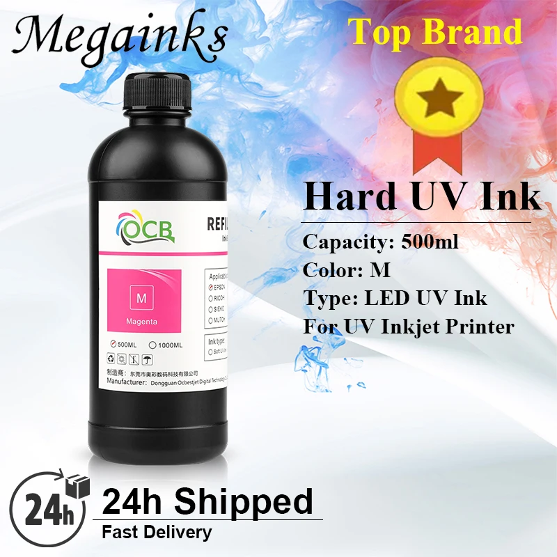 500ML x 5PCS LED UV Ink For Epson DX4 DX5 DX6 DX7 Printhead for Roland Mimaki Mutoh Flatbed Inkjet Printer Soft Or Hard UV Ink