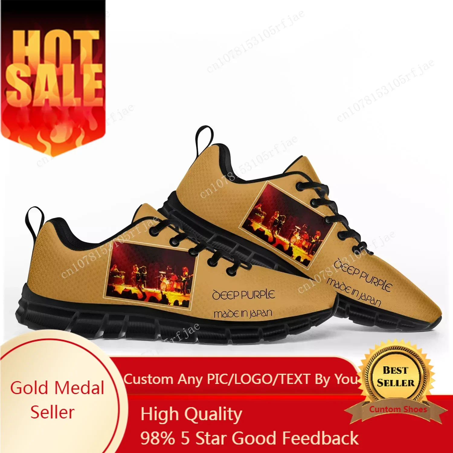 

Deep Purple Heavy Metal Rock Band Sports Shoes Mens Womens Sneakers Custom Couple Shoes