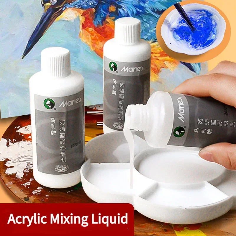 100ML Mixing Liquid Acrylic Paint Special Liquid Fluid Painting Flow Aid Material Diluent