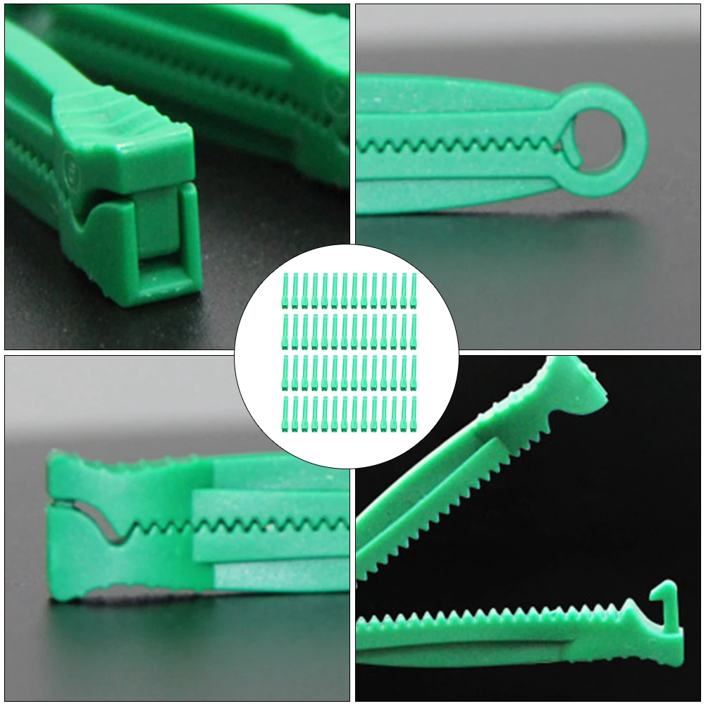 

100pcs Umbilical Cord Clamps Disposable Farm Livestock Clips Non-Slip Newborn Pet Whelping Supplies for Kittens Bleeding