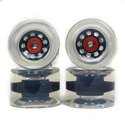 4pcs Soft Big Skateboard Longboard Wheels PU 70MM Durable Replacement Cruiser Parts ABEC-9 Bearings Kit Surfboard Wheels