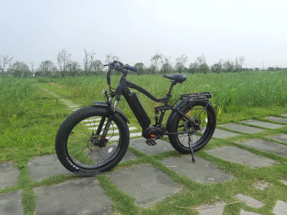 High Power E MTB 8 Speed Fat Tire Full Suspension Electric Mountain Bike 1000w Bafang M620 Mid Drive Ebike for Hunting image 2