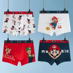 4Pcs/Lot Super Mario Children's Underwear Cotton Boy's Cartoon Boxer Shorts Briefs Small Children's Panties Kids Panti Lingerie