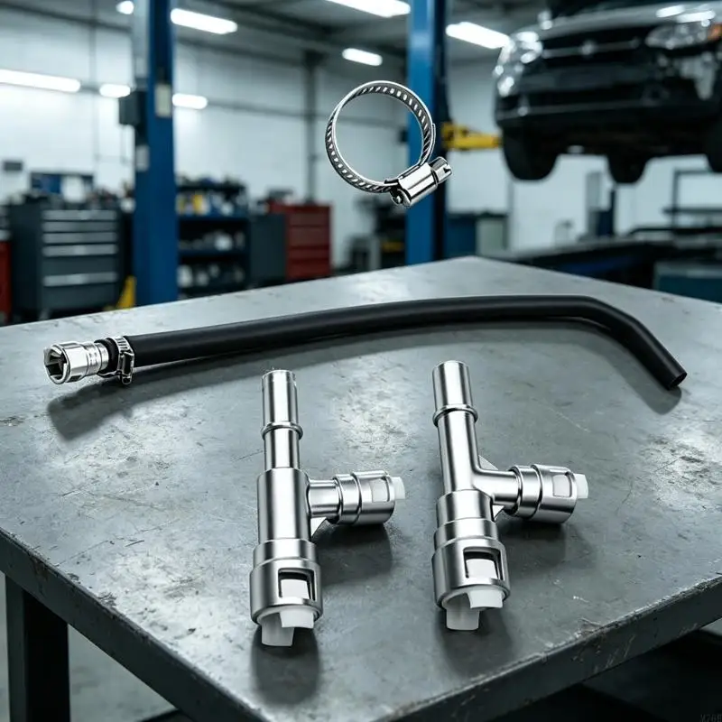M76E Kühlmittelschlauch-Ersatzbaugruppe mit Metall-T-Stücken und Klemme für die Reparatur des Heizkreises bei der – Detail 2