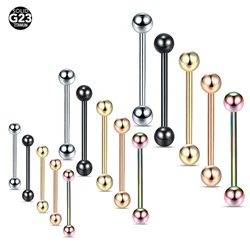 1Pc G23 Titanium Tongue Barbell Piercing Nipple Shiled Barbell Externally Threaded Helix Ear Tragus Cartilage Sexy Women Jewelry