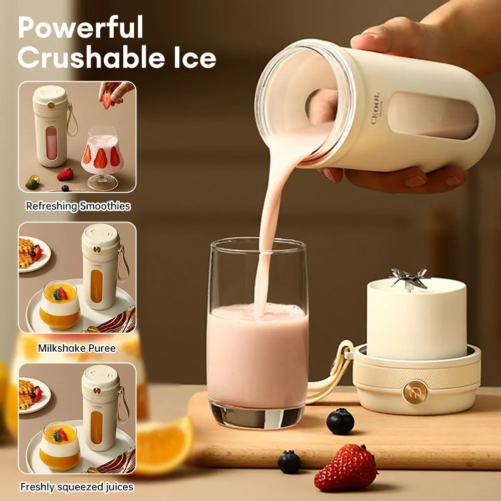 350ML Juicer Fruit Mixers 10 Blades Electric Portable Blender USB Rechargeable Smoothie Juicer Cup Squeezer Juice Maker