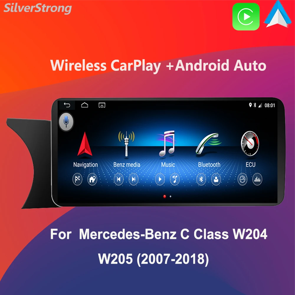 Android Car GPS Navi Player For Mercedes Benz W204 W205 C180 C200 2011-2014 Carplay BT Google Touch Screen Multimedia Stereo