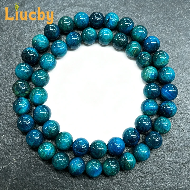 Streuperlen aus Naturstein, Blaue Tigeraugen für Schmuckherstellung, DIY-Armbänder, Zubehör, 15' Großhandel 6/8/10/12/14mm – Detail 6