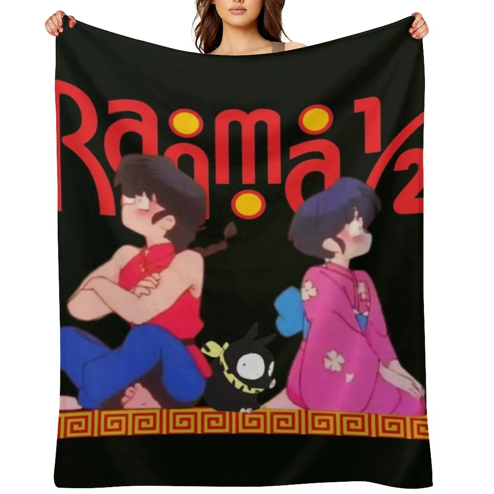 

Ranma Akane Throw Blanket Soft Plush Plaid Winter beds halloween Stuffeds Blankets