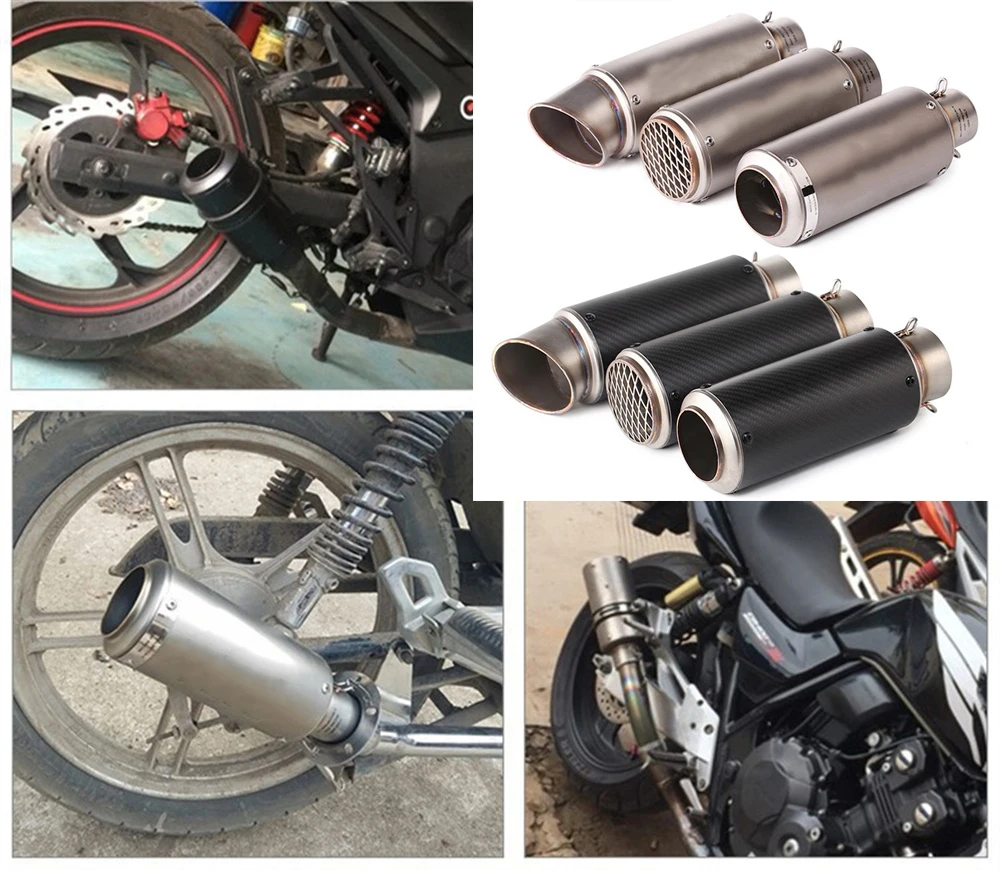 Edelstahl Sport Gerade Motorrad Auspuffrohr Für Yamaha Suzuki Große Volumen Kanone Auspuffrohr Universal Zubehör