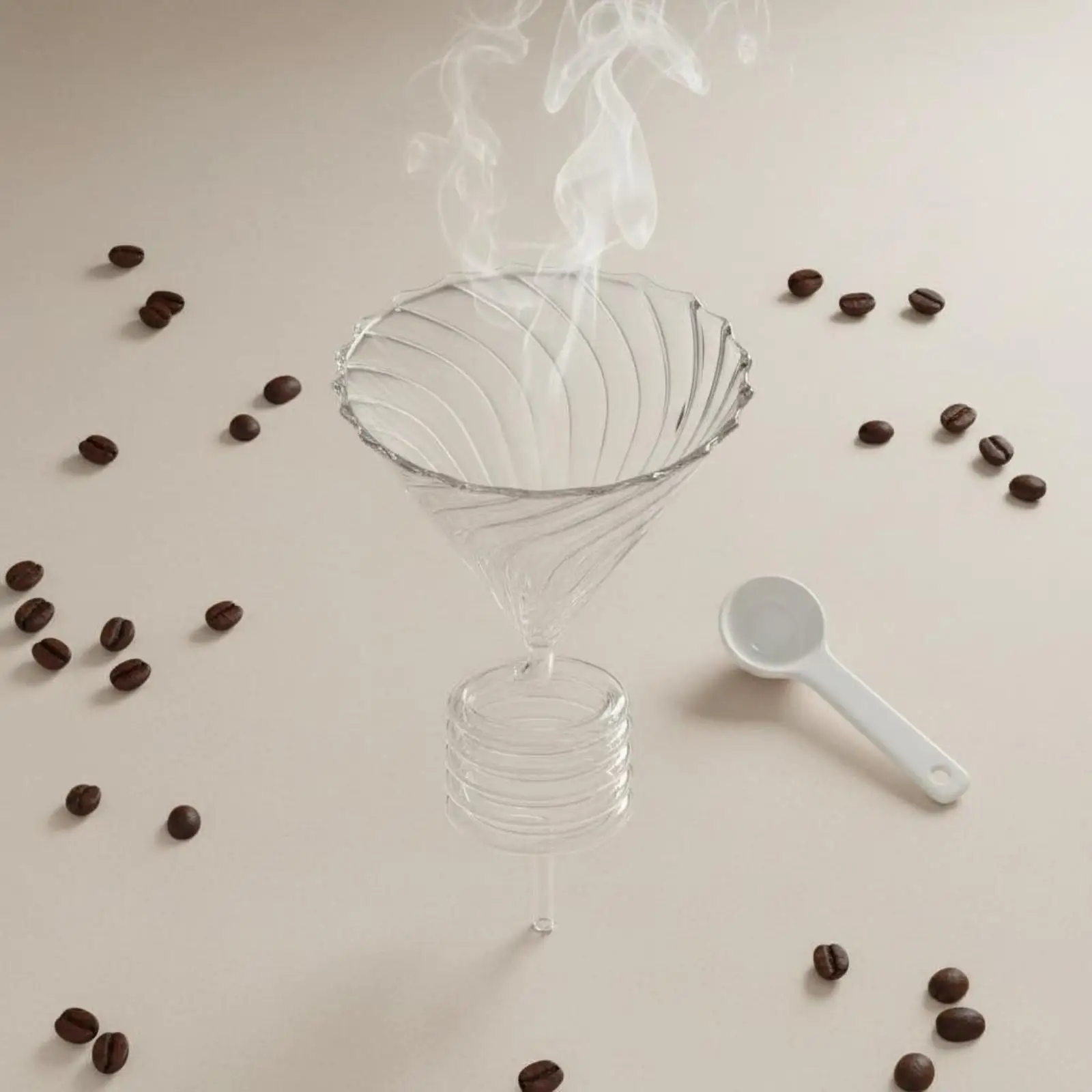 Spiral Coffee Dripper Stand Heat Dissipation Pour over Coffee Stand Hands for Home, Cafe, Kitchen Counter