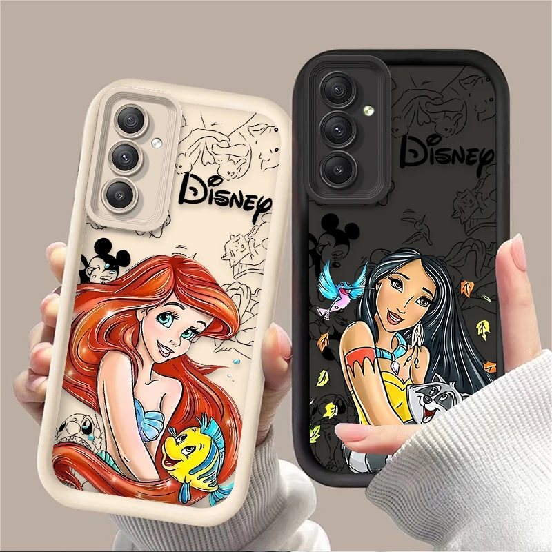 Disney Little Mermaid Princess Phone Case for Samsung Galaxy A25 A15 A55 A35 A05 A05S A24 A13 A23 A12 A22 A32 A52 A52S A72 A11