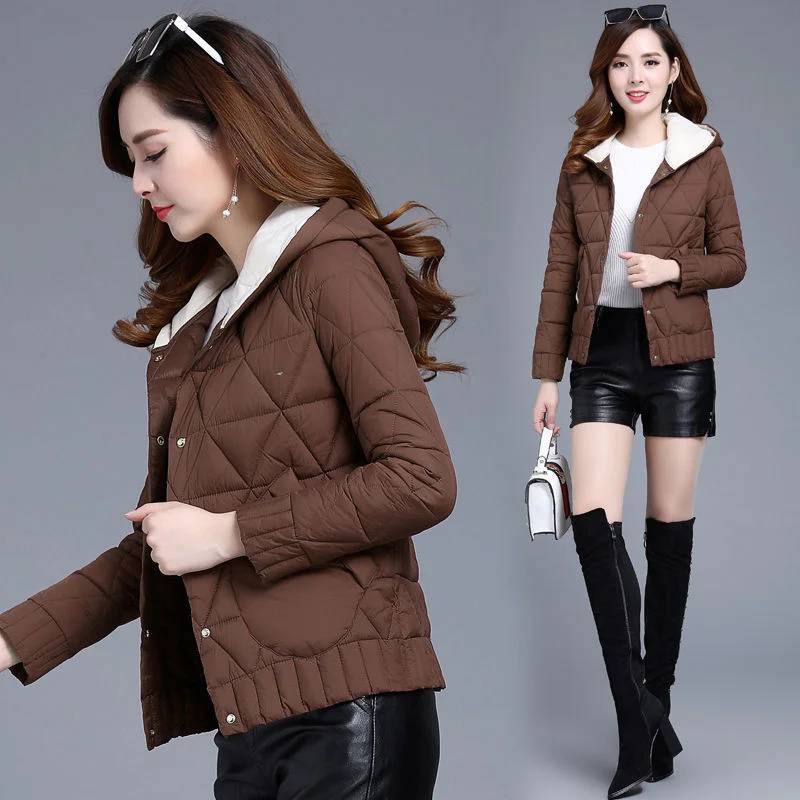 Small Cotton Coat Women Short 2022 Autumn Winter new All-match Cotton Coat Female Korean Loose Thin Section Light Cotton Jacket