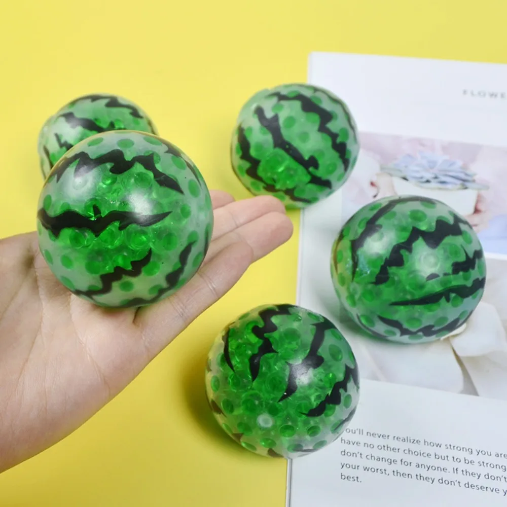 Jouet à presser pastèque Squishy, balle anti-Stress, jouet sensoriel doux pour enfants et adultes, relaxation pour l'autisme du TDAH, cadeaux de fête