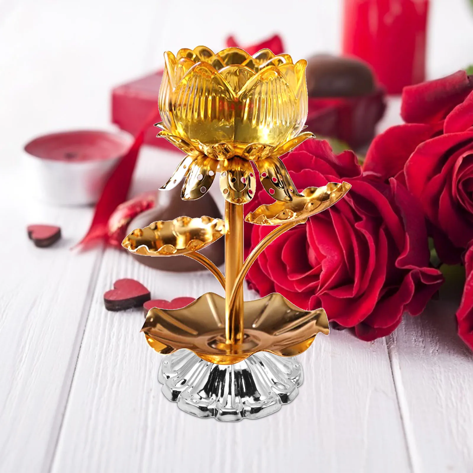 10pcs Lotus Lamp Covers Metal Silver Small Size Retro Style Home Decor Replacement Parts Chandeliers Accessories