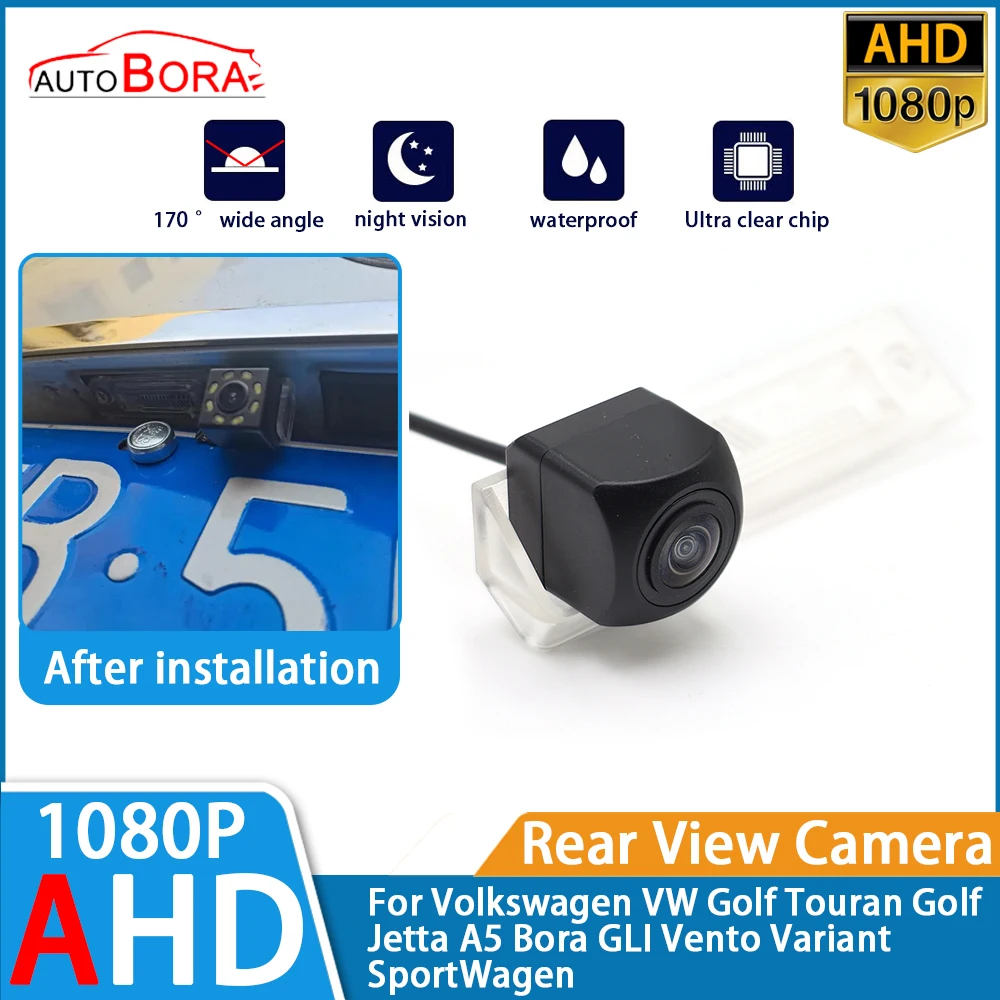 

Reverse Parking Car Rear View Camera AHD 1080P for Volkswagen VW Golf Touran Golf Jetta A5 Bora GLI Vento Variant SportWagen