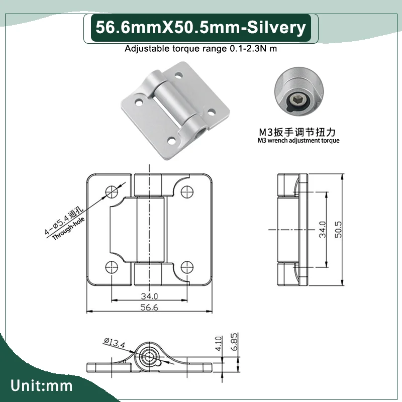 Variant: 56.6mmX50.5mm-Silver