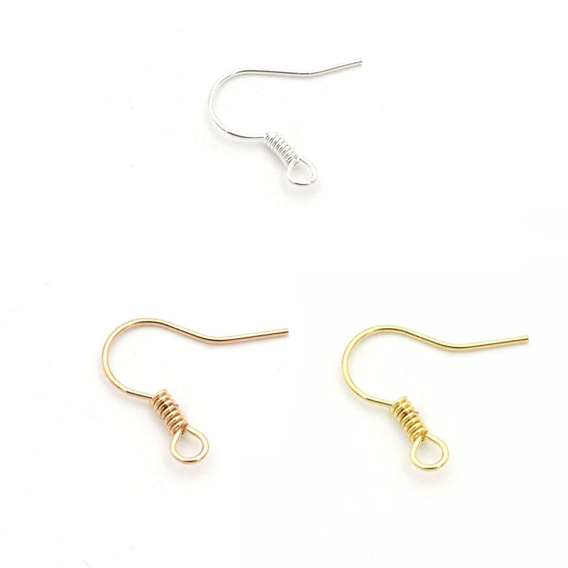 120Pcs Mixed Rose Gold Color Silver Color Earrings Hook Ear Wires Hooks For Diy jewelry Findings Components Ornament Accessories