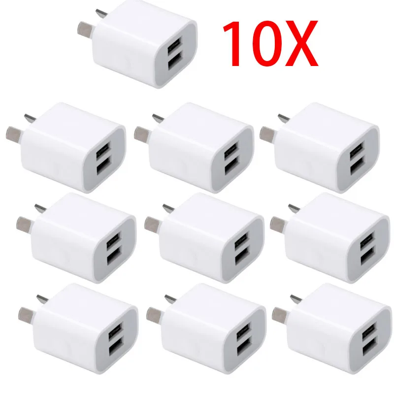 

10 PACK AU Plug 5V 2A USB 2 Port Universal Travel Dual AC HOME Power Adapter Fast Wall Charger For All Phones