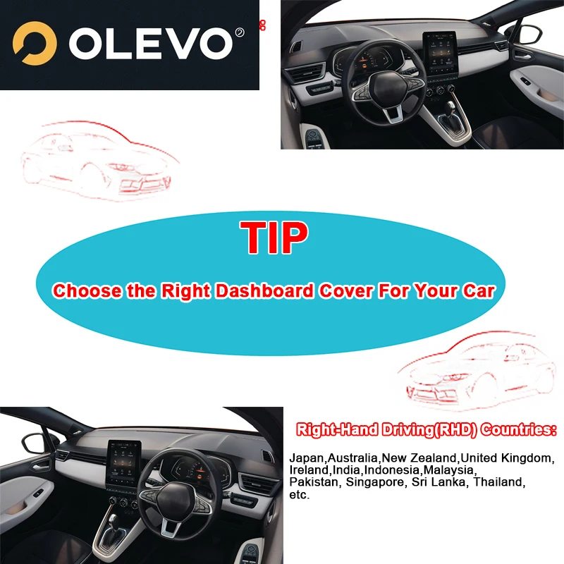 جديد غطاء لوحة سيارة DashMat لرينو كليو 5 2018-2021 2022 2023 2024 2025 الفانيلا الجلد المدبوغ البوليستر السجاد كيب حامي S #6