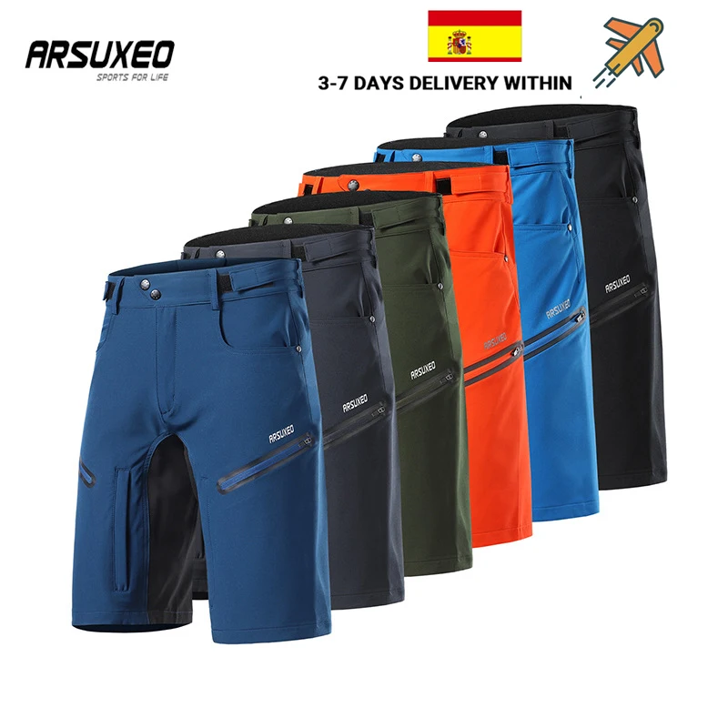 

ARSUXEO Men's Cycling Shorts Loose Fit MTB Shorts Mountain Bike Outdoor Mountain Bike Shorts Hiking Downhill Bicycle Pants