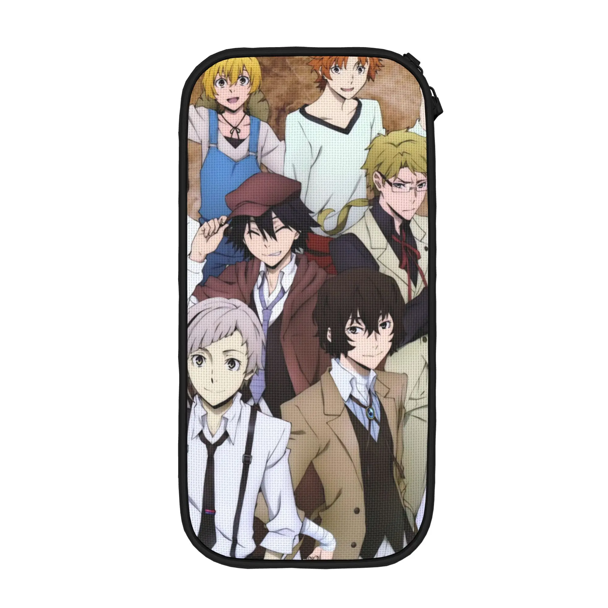 

Bungo Stray Dogs Rampo Pencil Case Cute Pen Bags Girl Boy Large Storage Students School Zipper Pencil Pouch