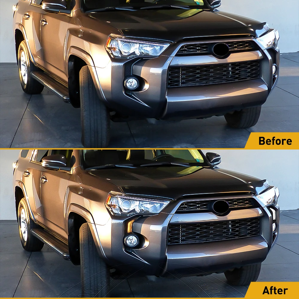 

LED DRL For Toyota 4Runner 2014 2015 2016 2017 2018 2019 2020 2021 Daytime Running Light Front Bumper Turn Signal Daylight 12V