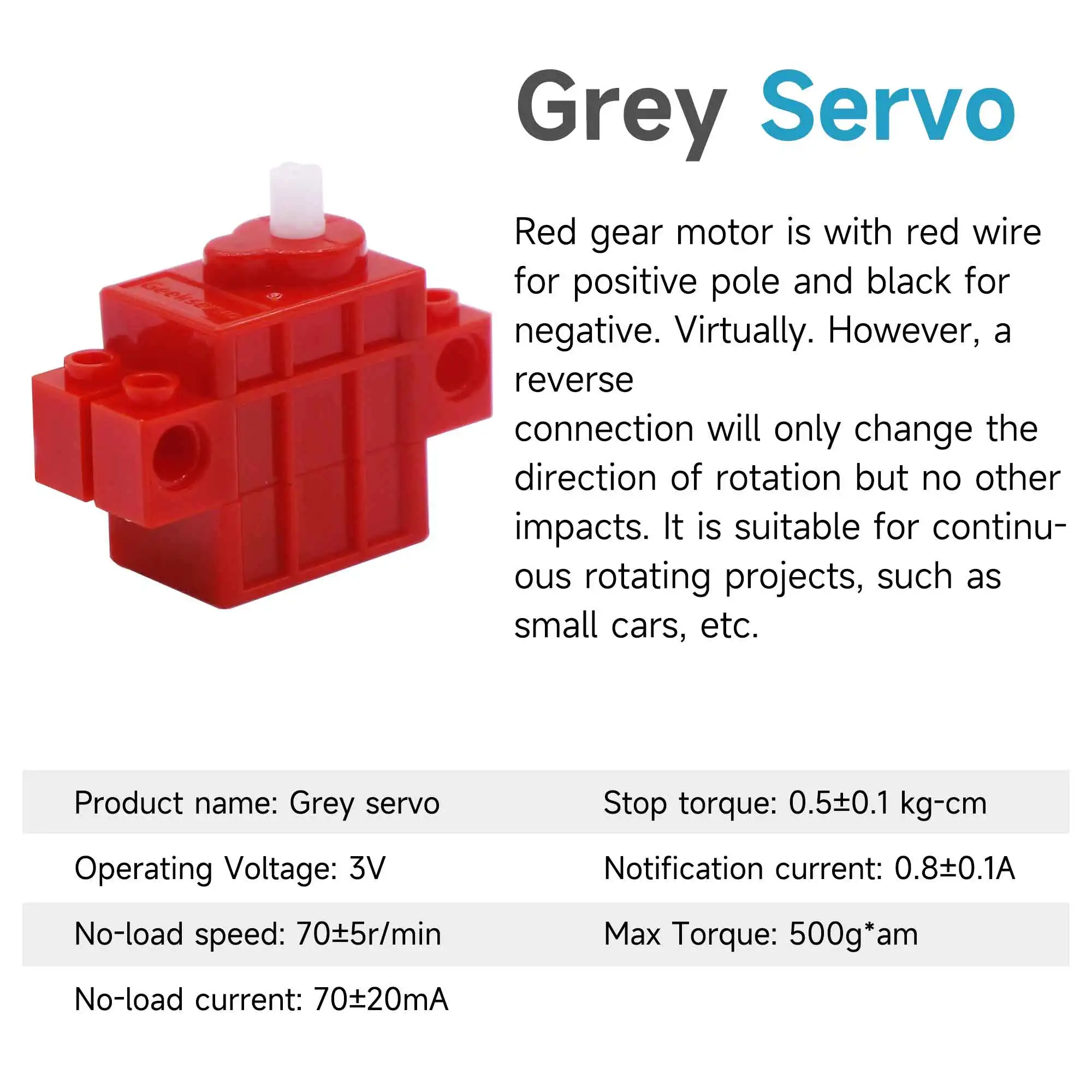 Programmable Building Block Motor Servo Steering Gear Can be Used on Microbit Robot Car and DIY Electronic Kit Programmable Toy