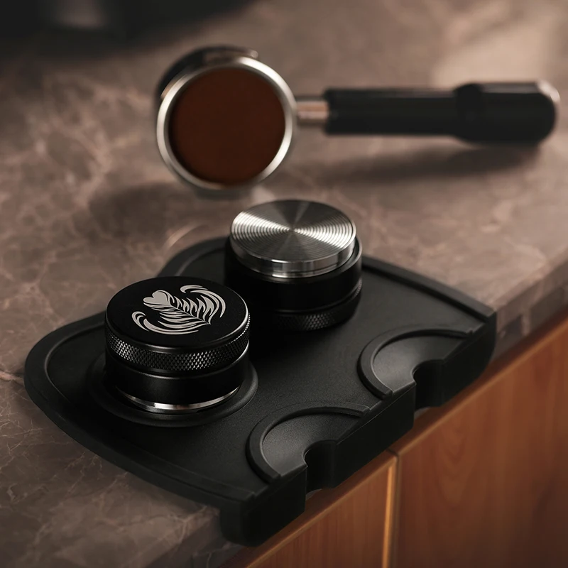 

Powder dispenser 58mm Italian coffee universal household stainless steel powder hammer 51mm coffee powder machine set