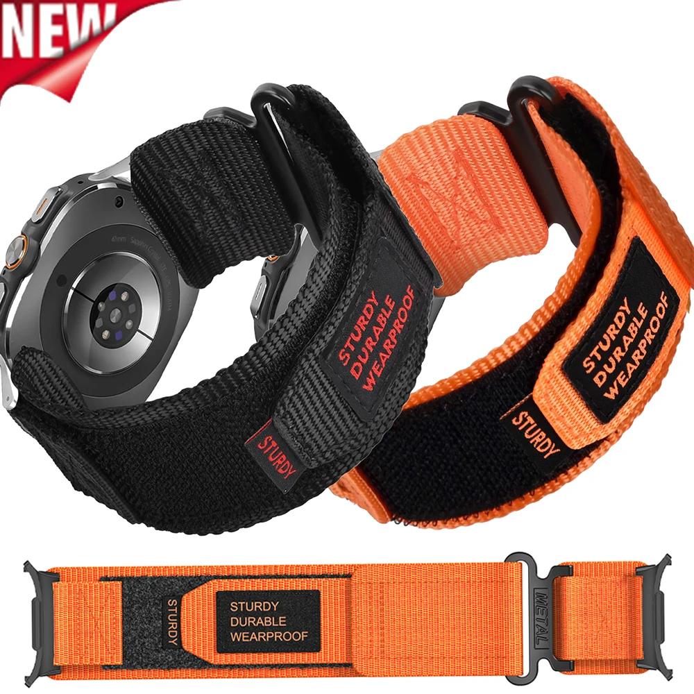 Nylon Strap for Samsung Galaxy Watch Ultra 2025/2024 47mm Sport Band for Galaxy Watch7 Ultra 47mm Men's Bracelet Accessories