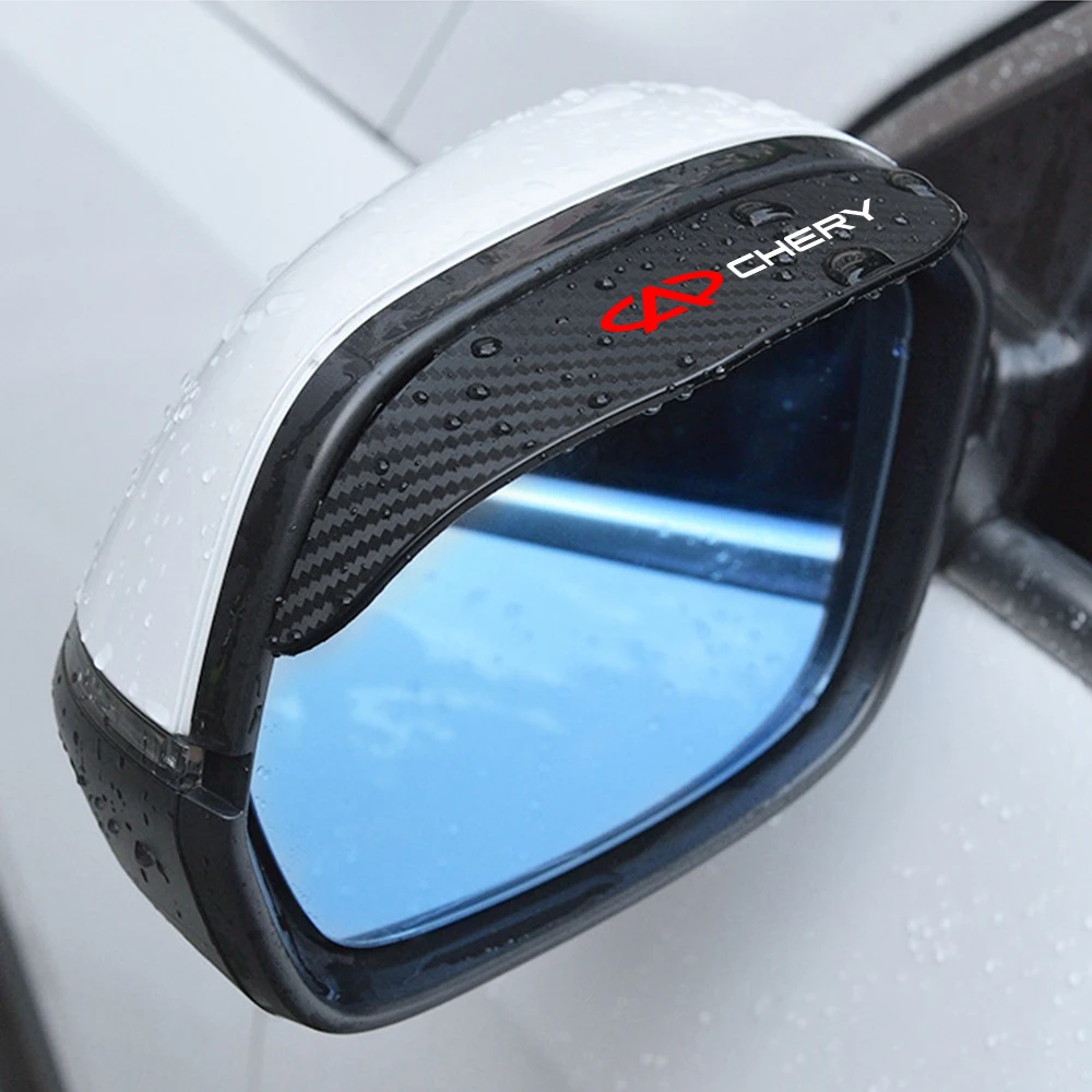 2 pegatinas para espejo retrovisor de coche, burlete para cejas de lluvia para CHERY TIGGO 3 4 5 7 PRO 8, pegatinas de estilo de coche