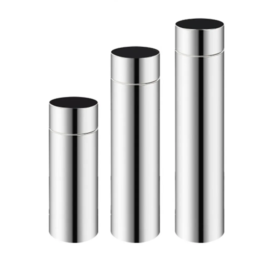 

1pc 6cm Stainless Steel Chimney Pipe Chimney Exhaust Pipe Fireplace Tent Pipe 20cm/30cm/40cm