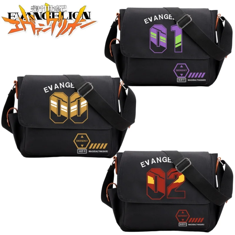 

Neon Genesis Evangelion сумка через плечо с героями мультфильмов, сумка через плечо из ЭВА, повседневная универсальная сумка в стиле аниме, большая вместимость для хранения