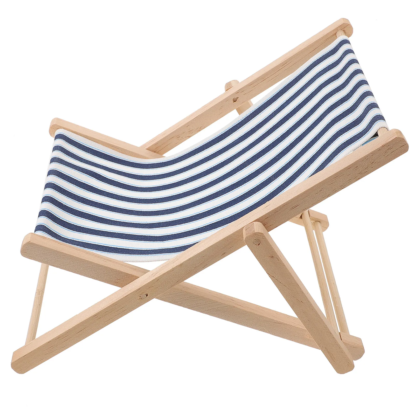 

Large Mediterranean Style Wooden Beach Chair Ornament Artificial Coastal Landscape Decor Home Tabletop Decoration