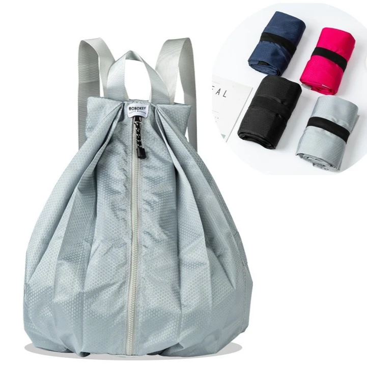 

Versatile Simple Foldable Casual Bag Short Trip Portable Rucksack Unisex Water Proof Storage Pack