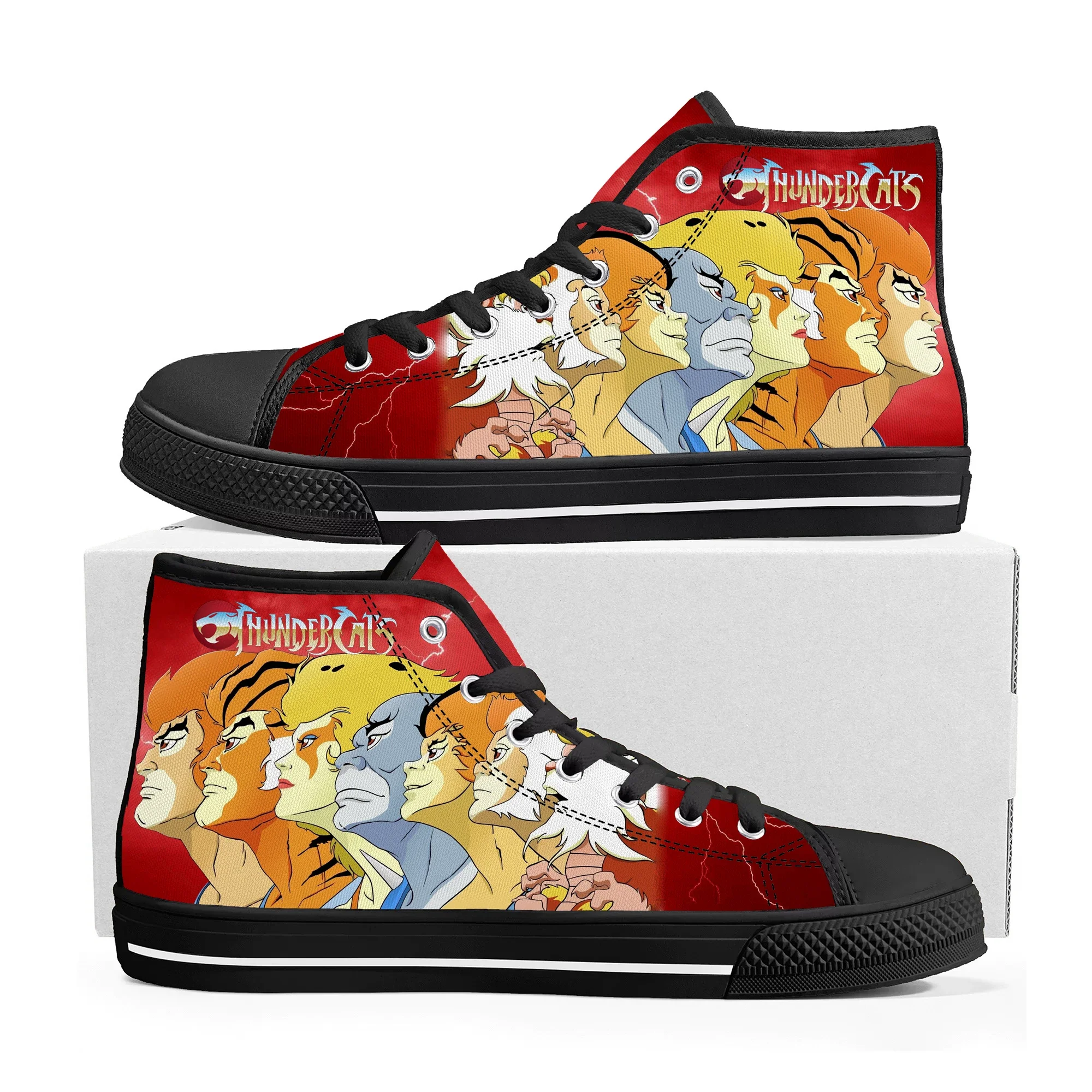 Thundercats Anime Cartoon High Top Sneakers Mens Womens Teenager High Quality Canvas Sneaker Casual Couple Shoes Custom Shoe