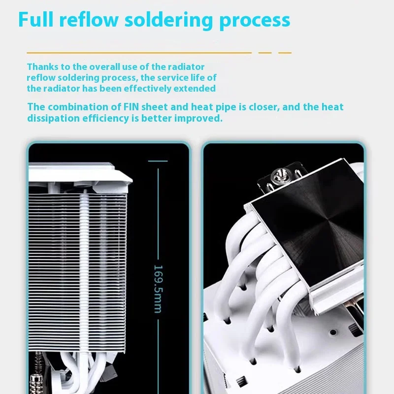 Vk Valkyrie R125 Computer Cpu Cooler Argb Dual Fan Screen Display 7 Heat Pipe Digital Display Tower Air Cooling