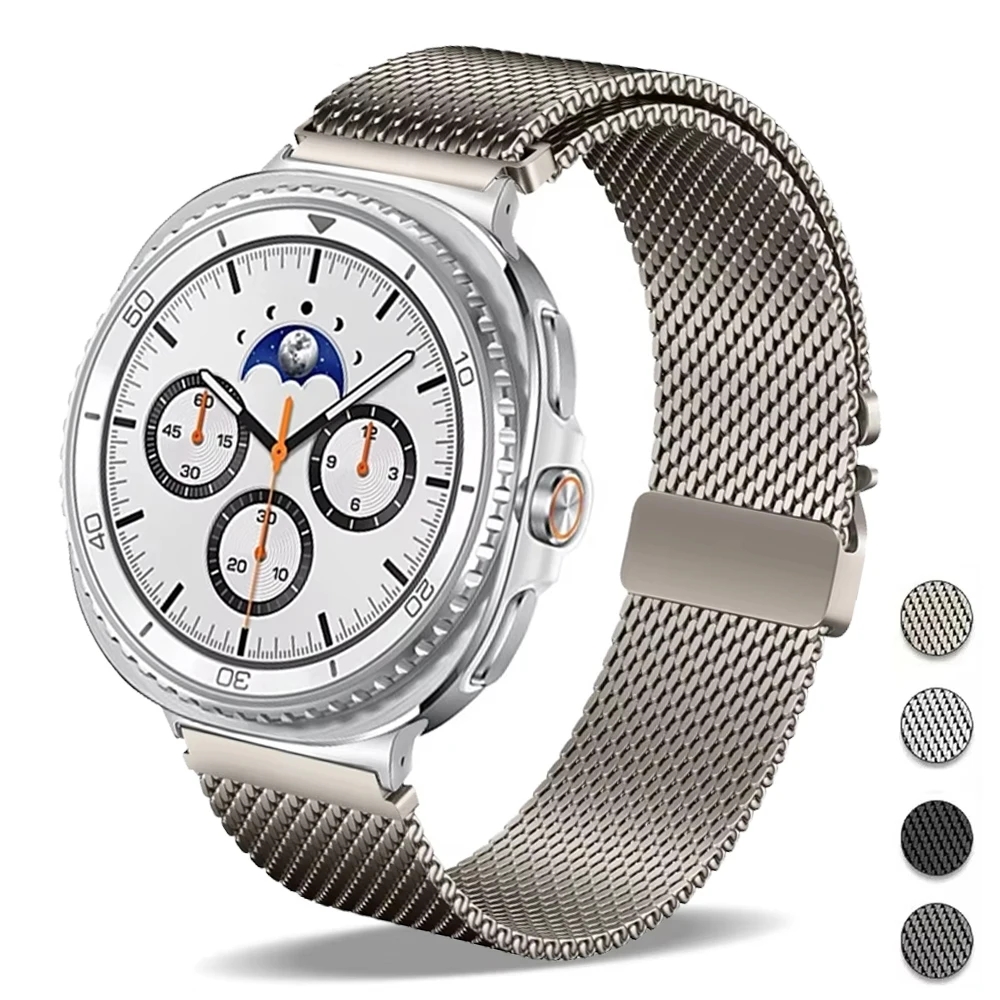 Milanese Stainless Steel Band for Samsung Galaxy Watch 8 40mm 44mm 8Classic 46mm Strap for Galaxy Ultra 2025 47mm Metal Bracelet