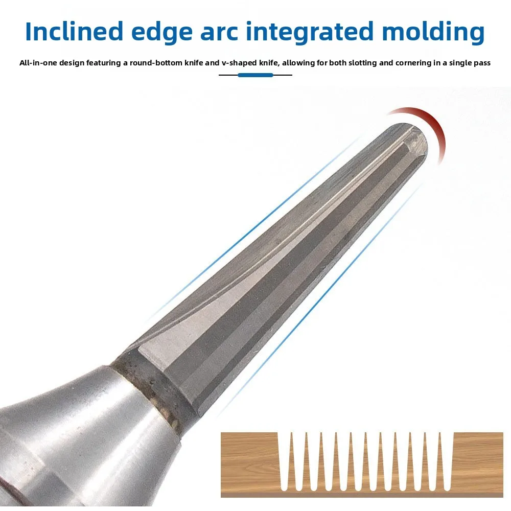

Металлическая деревообрабатывающая фреза, высокоточная серебряная канавочная фреза TCT, V-образный инструмент, дугообразный паз