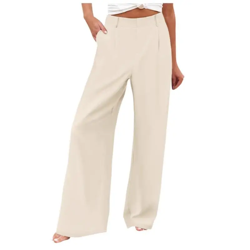 

Summer Faion High Waist Loose Color Casual Pants Women's High Waist Loose Fit Faionable Trousers for Ladies