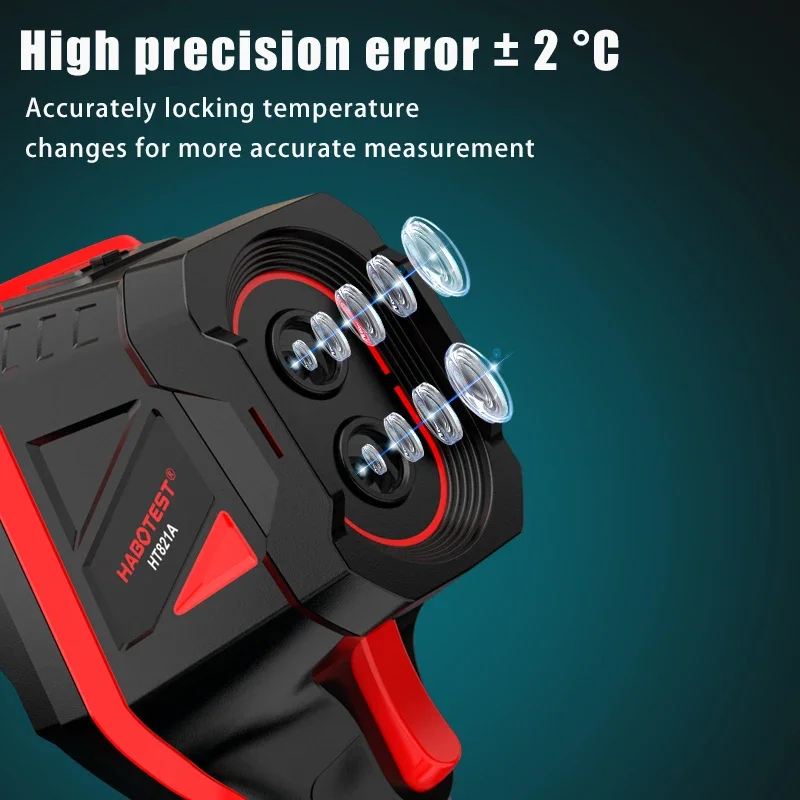 กล้องถ่ายภาพความร้อนแบบชาร์จไฟได้ HABOTEST HT821A -20 ℃ ~550 ℃   กล้องถ่ายภาพความร้อนแบบมือถือ กันน้ำ กันฝุ่น และกันกระแทก