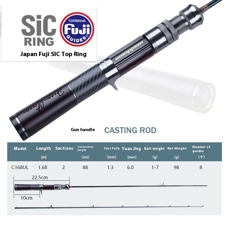SEAKBass caña de pescar ultraligero Fuji SIC – Bocachico - imagen 5