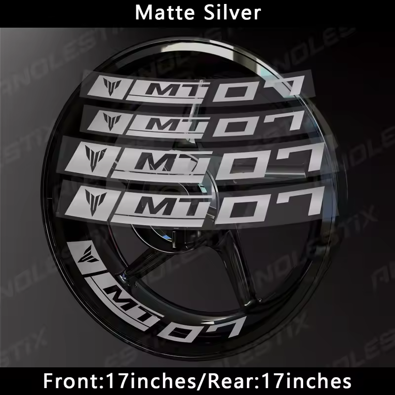 AnoleStix Reflective Motorcycle Wheel Sticker Hub Decal Rim Stripe Tape For YAMAHA MT-07 MT07 - Image 15