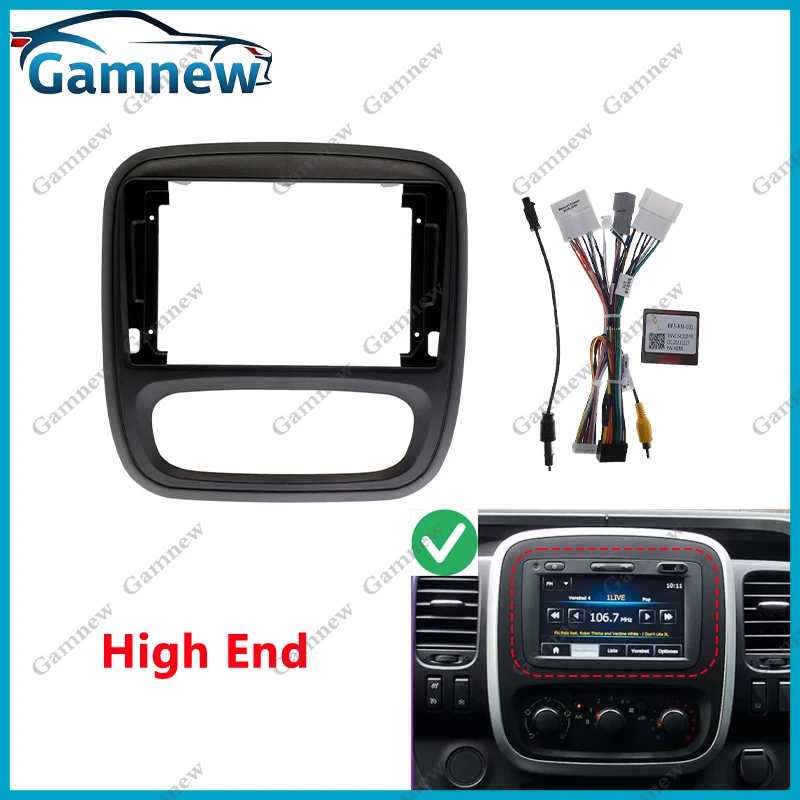Car Frame Fascia Adapter Canbus Box Decoder Android Radio Dash Fitting Panel Kit For Renault Trafic 3 Opel Vivaro 2014-2018